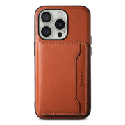 For iPhone 16 Pro Max Denior Cowhide Texture Leather MagSafe Detachable Wallet Phone Case(Brown)