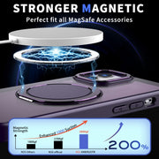 For iPhone 11 360-degree Rotating MagSafe Magnetic Holder Phone Case(Purple)