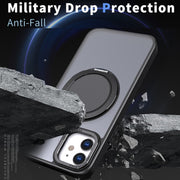 For iPhone 12 360-degree Rotating MagSafe Magnetic Holder Phone Case(Black)