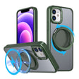 For iPhone 12 360-degree Rotating MagSafe Magnetic Holder Phone Case(Green) - iPhone 12 / 12 Pro Cases by PMC TechLife | Online Shopping South Africa | PMC TechLife | Buy Now Pay Later Mobicred