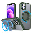 For iPhone 12 Pro Max 360-degree Rotating MagSafe Magnetic Holder Phone Case(Green) - iPhone 12 Pro Max Cases by PMC TechLife | Online Shopping South Africa | PMC TechLife