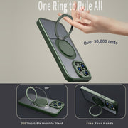 For iPhone 12 Pro Max 360-degree Rotating MagSafe Magnetic Holder Phone Case(Green)