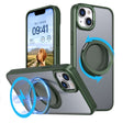 For iPhone 14 Plus 360-degree Rotating MagSafe Magnetic Holder Phone Case(Green) - iPhone 14 Plus Cases by PMC TechLife | Online Shopping South Africa | PMC TechLife