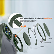 For iPhone 14 Pro 360-degree Rotating MagSafe Magnetic Holder Phone Case(Green)