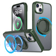 For iPhone 15 360-degree Rotating MagSafe Magnetic Holder Phone Case(Green) - iPhone 15 Cases by PMC TechLife | Online Shopping South Africa | PMC TechLife | Buy Now Pay Later Mobicred