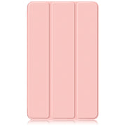 For Samsung Galaxy Tab A9 Acrylic 3-folding Solid Color Smart Leather Tablet Case(Pink)