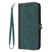 For Google Pixel 9 Pro Side Buckle Double Fold Hand Strap Leather Phone Case(Dark Green)