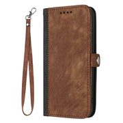 For Google Pixel 9 Pro Side Buckle Double Fold Hand Strap Leather Phone Case(Brown)