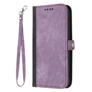 For Google Pixel 9 Pro Side Buckle Double Fold Hand Strap Leather Phone Case(Purple)