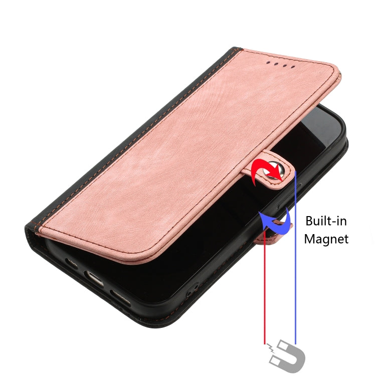 For Google Pixel 9 Pro Side Buckle Double Fold Hand Strap Leather Phone Case(Pink)