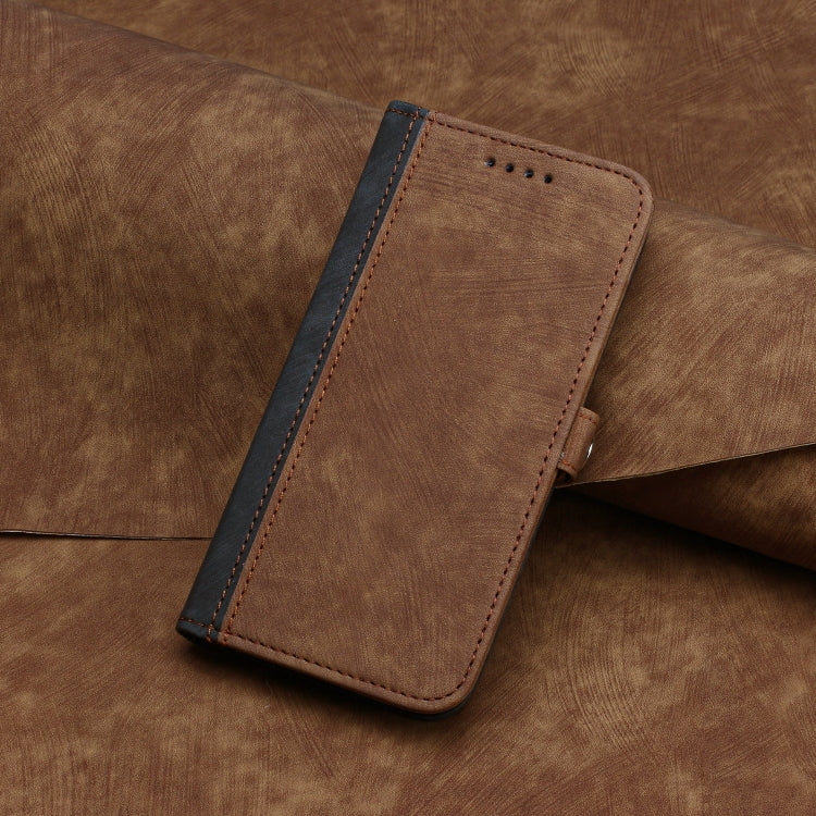 For Google Pixel 9 Side Buckle Double Fold Hand Strap Leather Phone Case(Brown)