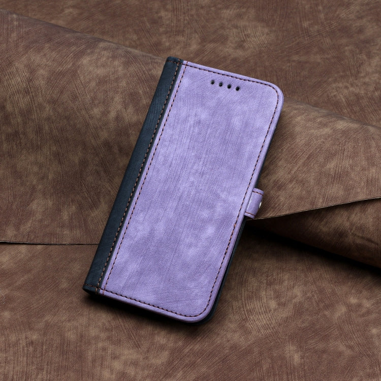 For Google Pixel 9 Side Buckle Double Fold Hand Strap Leather Phone Case(Purple)