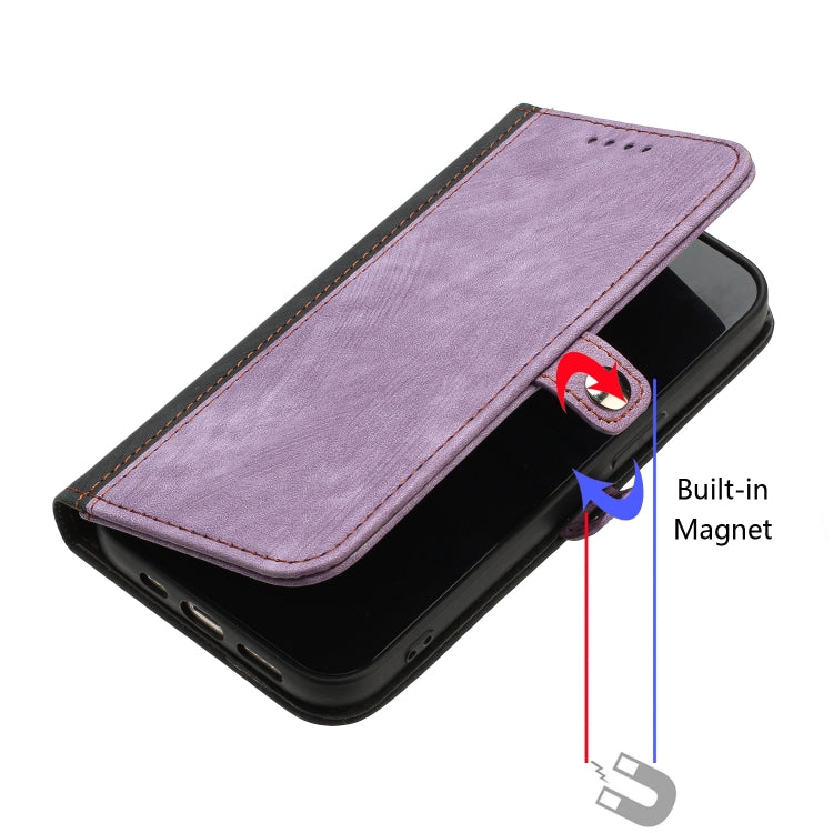 For Google Pixel 9 Side Buckle Double Fold Hand Strap Leather Phone Case(Purple)