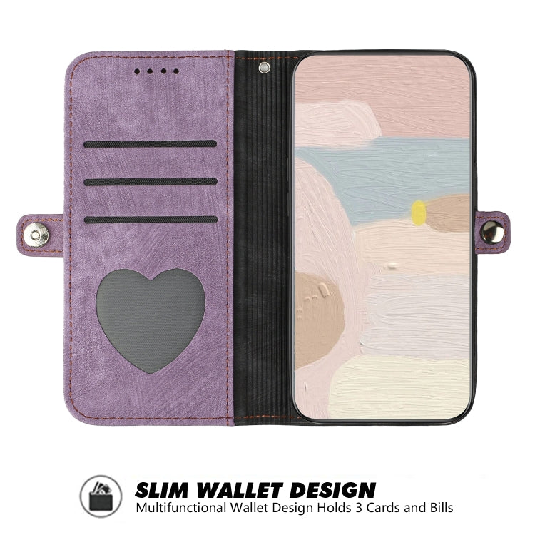 For Google Pixel 9 Side Buckle Double Fold Hand Strap Leather Phone Case(Purple)