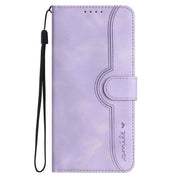 For Google Pixel 9 Pro Heart Pattern Skin Feel Leather Phone Case(Purple)