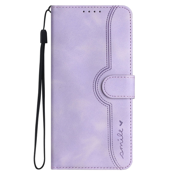 For Google Pixel 9 Pro Heart Pattern Skin Feel Leather Phone Case(Purple)