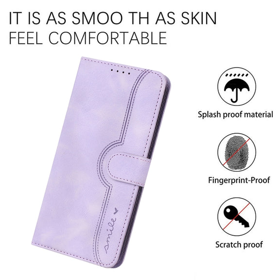 For Google Pixel 9 Pro Heart Pattern Skin Feel Leather Phone Case(Purple)
