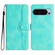 For Google Pixel 9 Heart Pattern Skin Feel Leather Phone Case(Light Blue) - Google Cases by PMC TechLife | Online Shopping South Africa | PMC TechLife | Buy Now Pay Later Mobicred