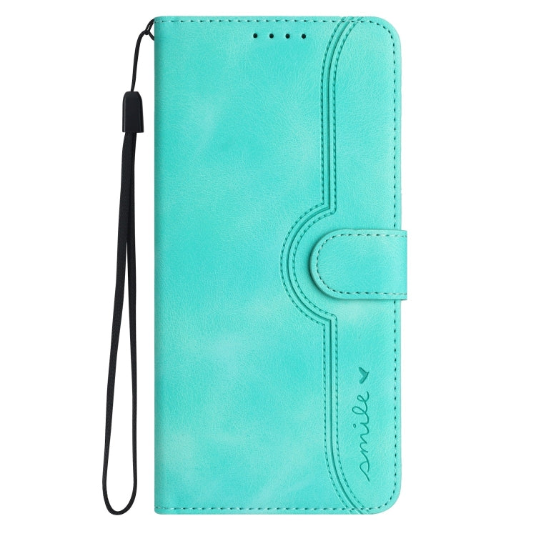 For Google Pixel 9 Heart Pattern Skin Feel Leather Phone Case(Light Blue)