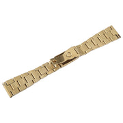 22mm Universal Three-Bead Stainless Steel Watch Band(Gold)