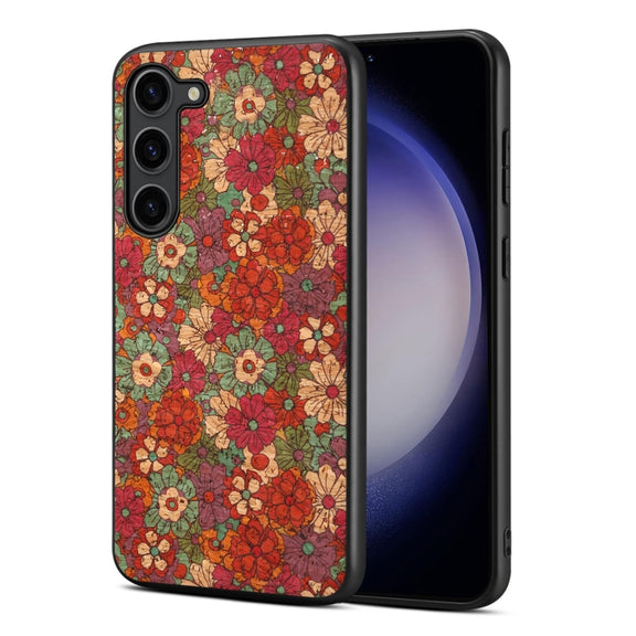 For Samsung Galaxy S24+ 5G Four Seasons Flower Language Series TPU Phone Case(Summer Red)
