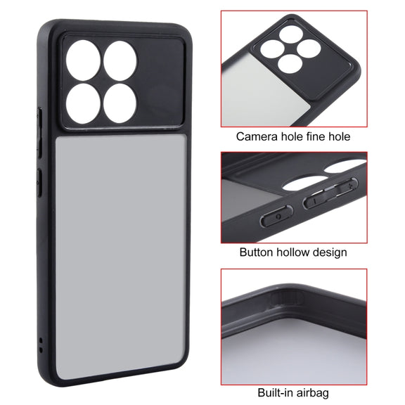 For Xiaomi Redmi K70 / K70 Pro Fine Pore Matte Black TPU + PC Phone Case