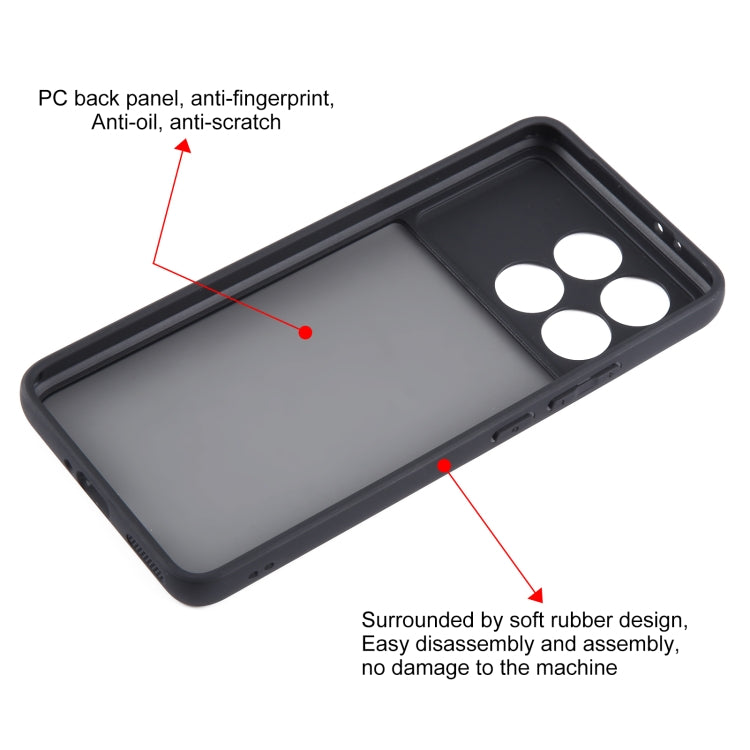 For Xiaomi Redmi K70 / K70 Pro Fine Pore Matte Black TPU + PC Phone Case