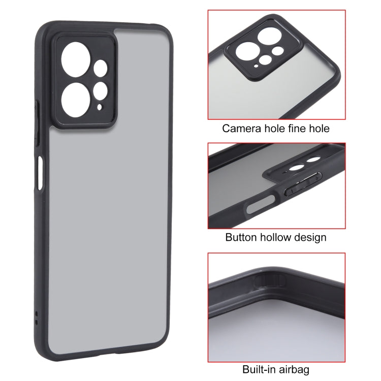 For Xiaomi Redmi Note 12 Pro Fine Pore Matte Black TPU + PC Phone Case