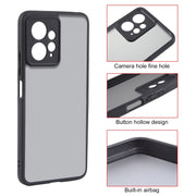 For Xiaomi Redmi Note 12 Pro Fine Pore Matte Black TPU + PC Phone Case