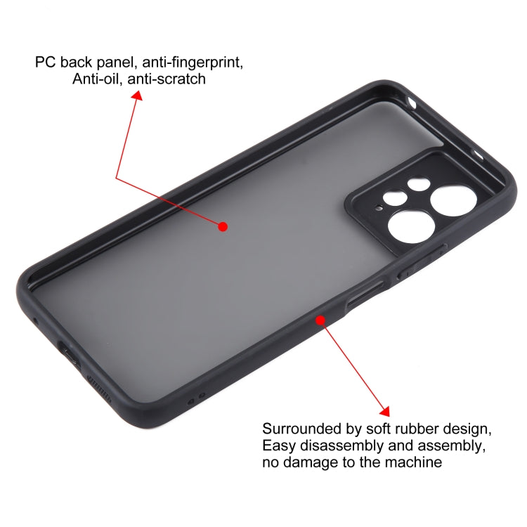 For Xiaomi Redmi Note 12 Pro Fine Pore Matte Black TPU + PC Phone Case