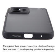 For Xiaomi Redmi Note 12 Pro Fine Pore Matte Black TPU + PC Phone Case
