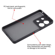 For Xiaomi Redmi Note 13 Fine Pore Matte Black TPU + PC Phone Case