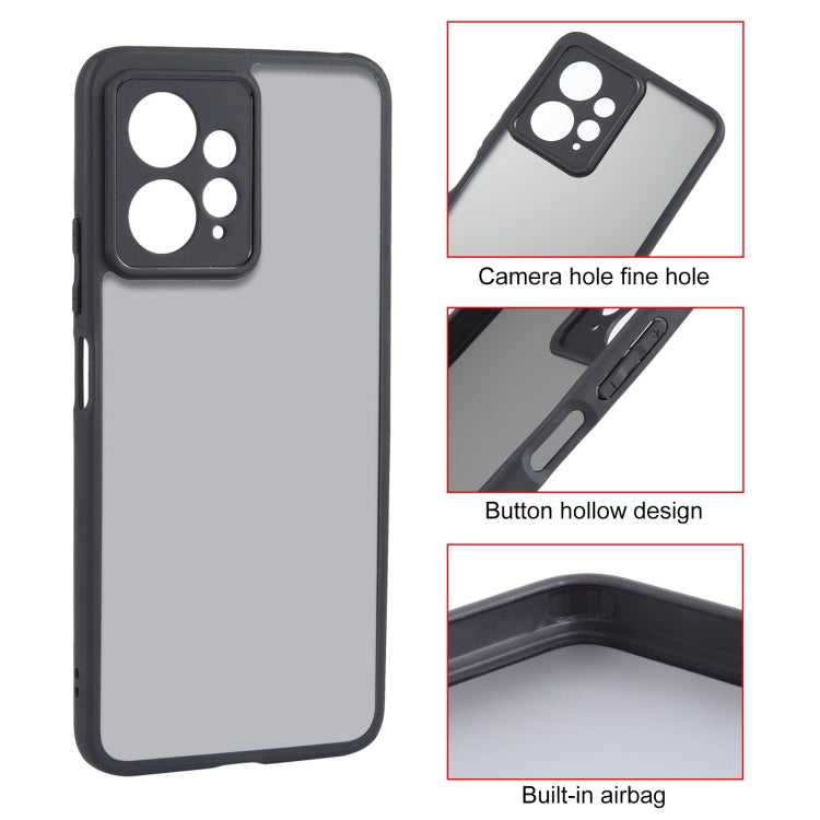 For Xiaomi Redmi Note 12 4G Fine Pore Matte Black TPU + PC Phone Case