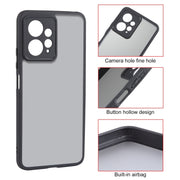 For Xiaomi Redmi Note 12 4G Fine Pore Matte Black TPU + PC Phone Case