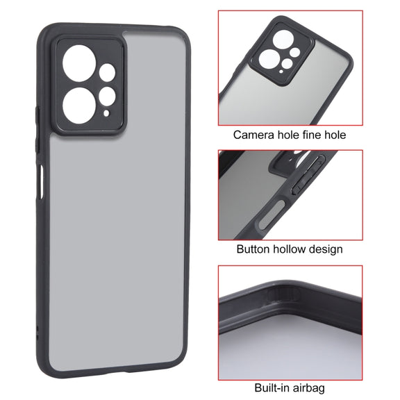 For Xiaomi Redmi Note 12 4G Fine Pore Matte Black TPU + PC Phone Case