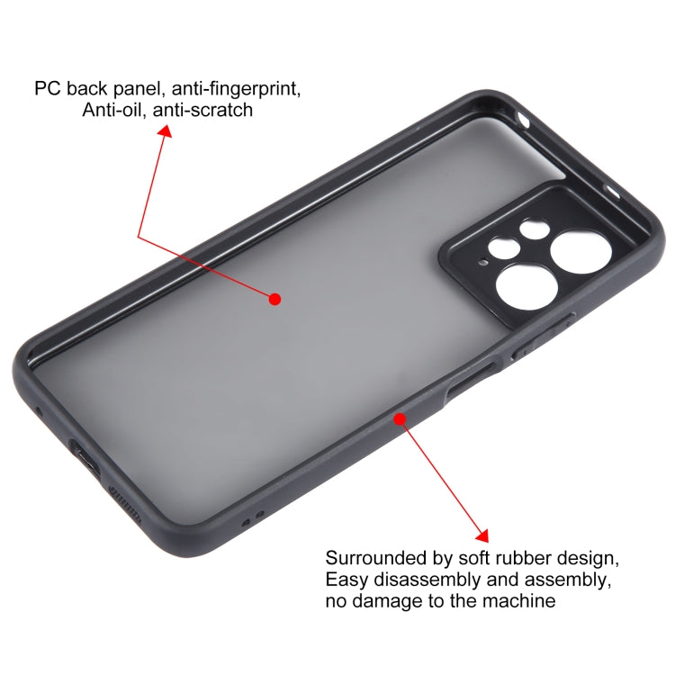 For Xiaomi Redmi Note 12 4G Fine Pore Matte Black TPU + PC Phone Case