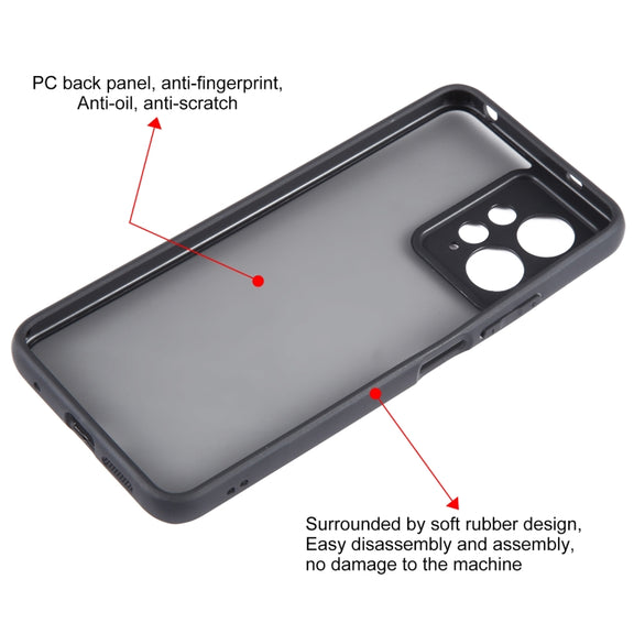 For Xiaomi Redmi Note 12 4G Fine Pore Matte Black TPU + PC Phone Case