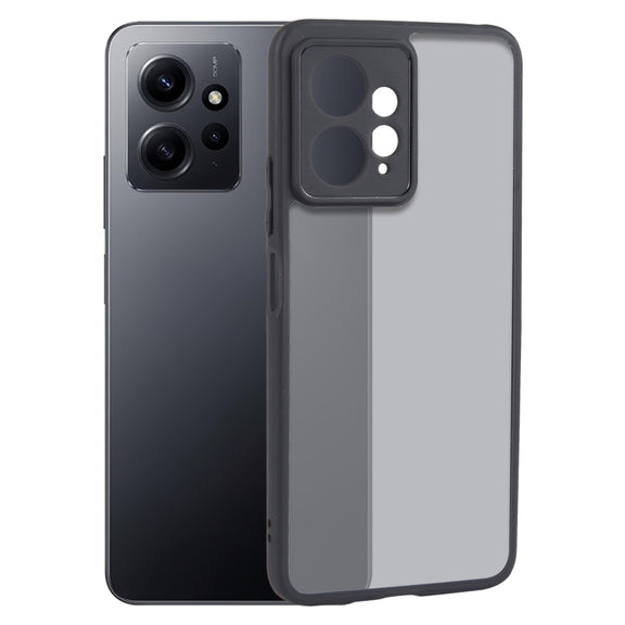 For Xiaomi Redmi Note 12 4G Fine Pore Matte Black TPU + PC Phone Case