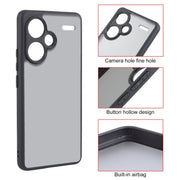 For Xiaomi Redmi Note 13 Pro+ Fine Pore Matte Black TPU + PC Phone Case