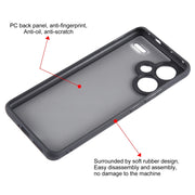 For Xiaomi Redmi Note 13 Pro+ Fine Pore Matte Black TPU + PC Phone Case