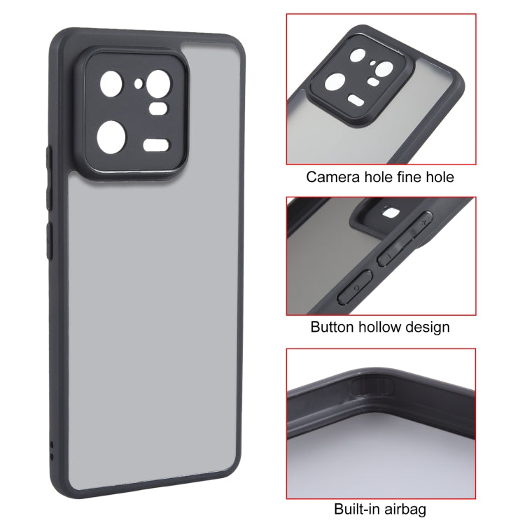 For Xiaomi 13 Pro Fine Pore Matte Black TPU + PC Phone Case