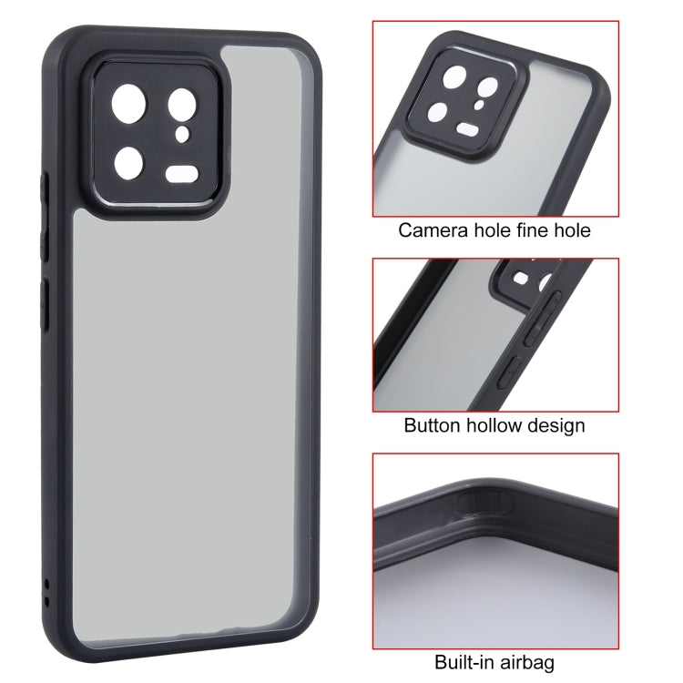 For Xiaomi 13 Fine Pore Matte Black TPU + PC Phone Case