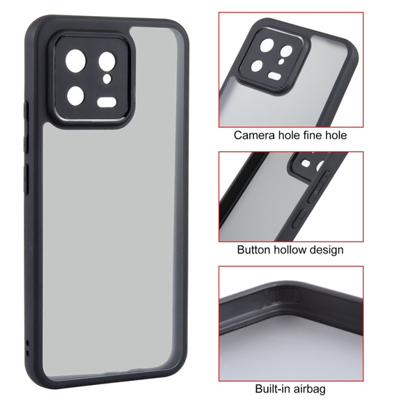 For Xiaomi 13 Fine Pore Matte Black TPU + PC Phone Case