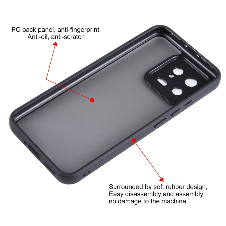 For Xiaomi 13 Fine Pore Matte Black TPU + PC Phone Case