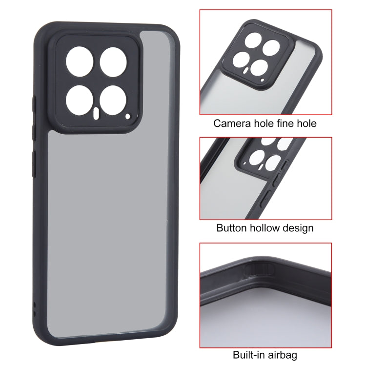 For Xiaomi 14 Fine Pore Matte Black TPU + PC Phone Case