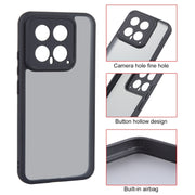 For Xiaomi 14 Fine Pore Matte Black TPU + PC Phone Case