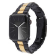 For Apple Watch 42mm Three-Bead Stainless Steel Watch Band(Black Gold) - Watch Bands by PMC TechLife | Online Shopping South Africa | PMC TechLife