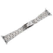 For Apple Watch 42mm Three-Bead Stainless Steel Watch Band(Silver)