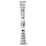 For Apple Watch 38mm Three-Bead Stainless Steel Watch Band(Silver)