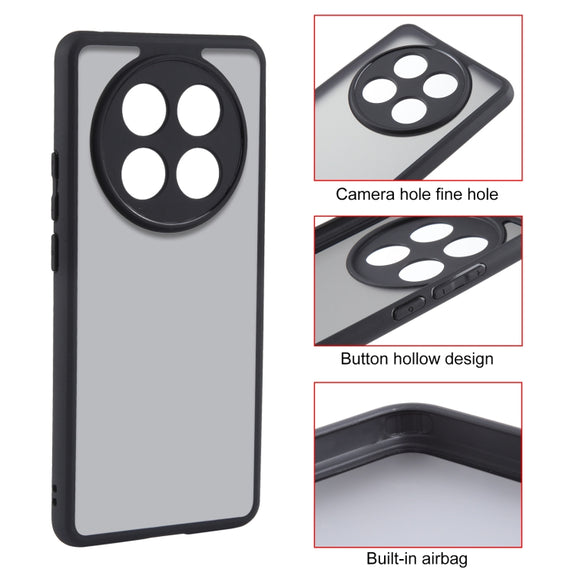 For OPPO A2 Pro Fine Pore Matte Black TPU + PC Phone Case